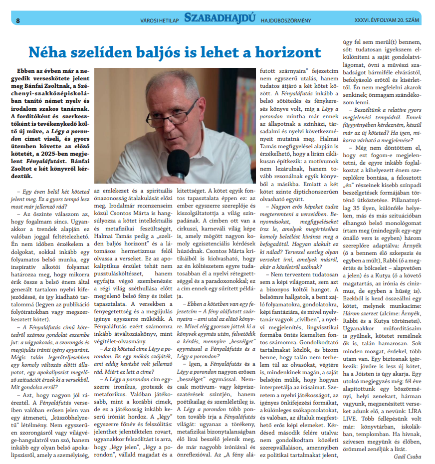 3. interjúm a lapban